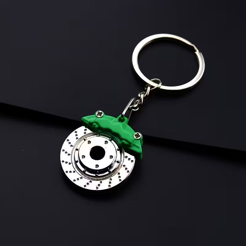 Rotating Brake Caliper Keychain – Zinc Alloy Car Accessory | For Gearheads Who Love Details