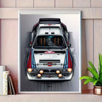 Martini Racing Rally Poster – Vintage Motorsport Wall Art, Stretched Canvas