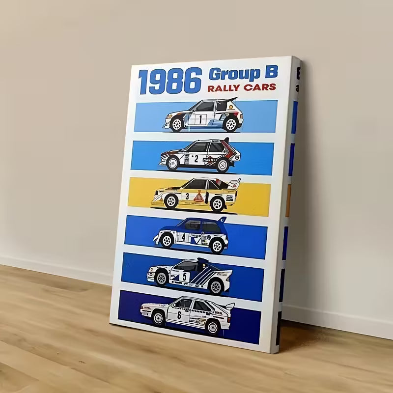 Group B Rally Poster – Vintage Motorsport Wall Art for Garage & Man Cave