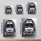 Martini Racing Rally Poster – Vintage Motorsport Wall Art, Stretched Canvas