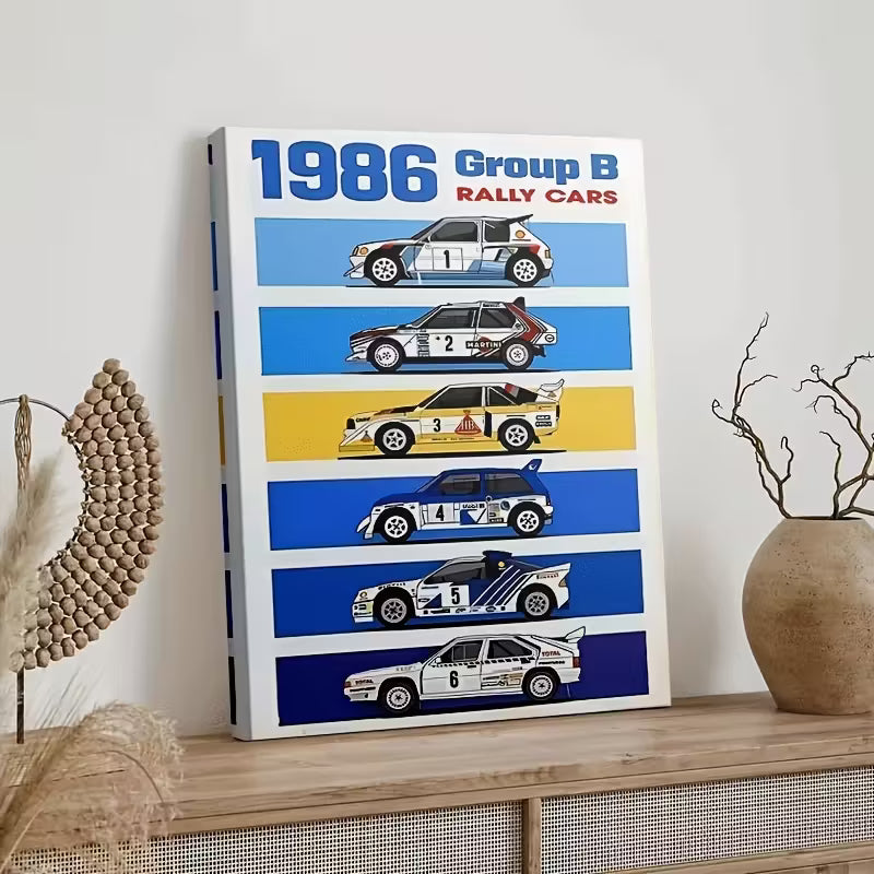 Group B Rally Poster – Vintage Motorsport Wall Art for Garage & Man Cave