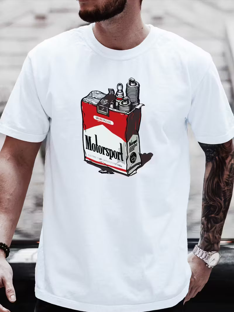 Motorsport Cigarette Pack T-Shirt – Vintage Rally Graphic Tee