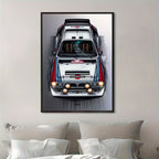 Martini Racing Rally Poster – Vintage Motorsport Wall Art, Stretched Canvas