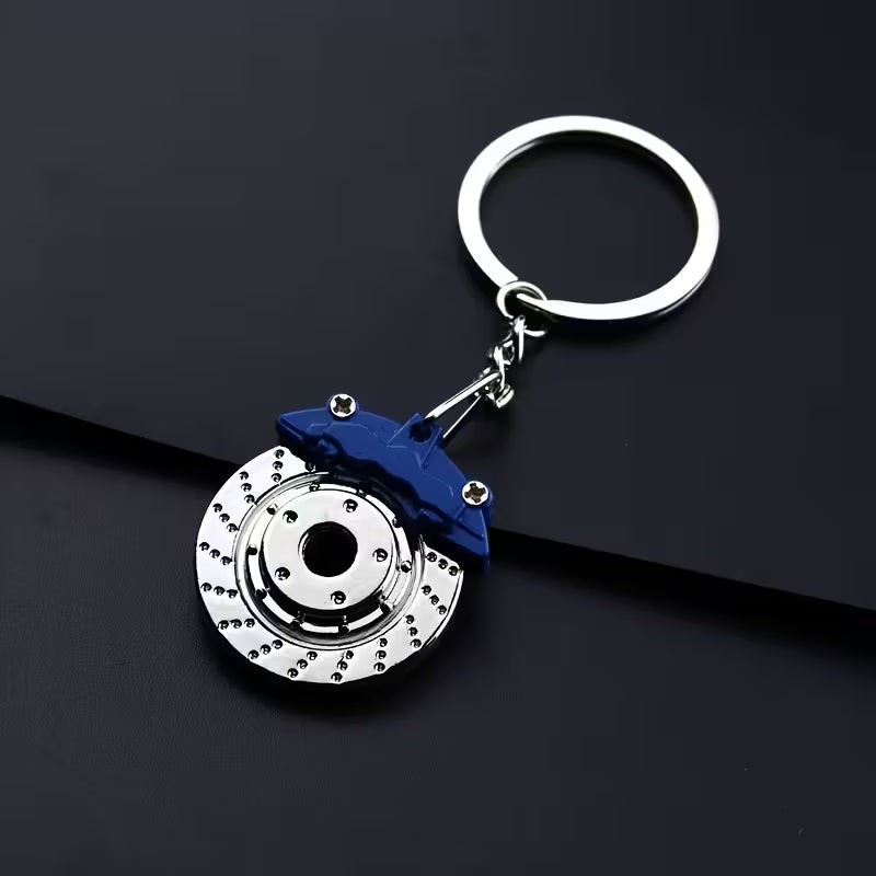 Rotating Brake Caliper Keychain – Zinc Alloy Car Accessory | For Gearheads Who Love Details